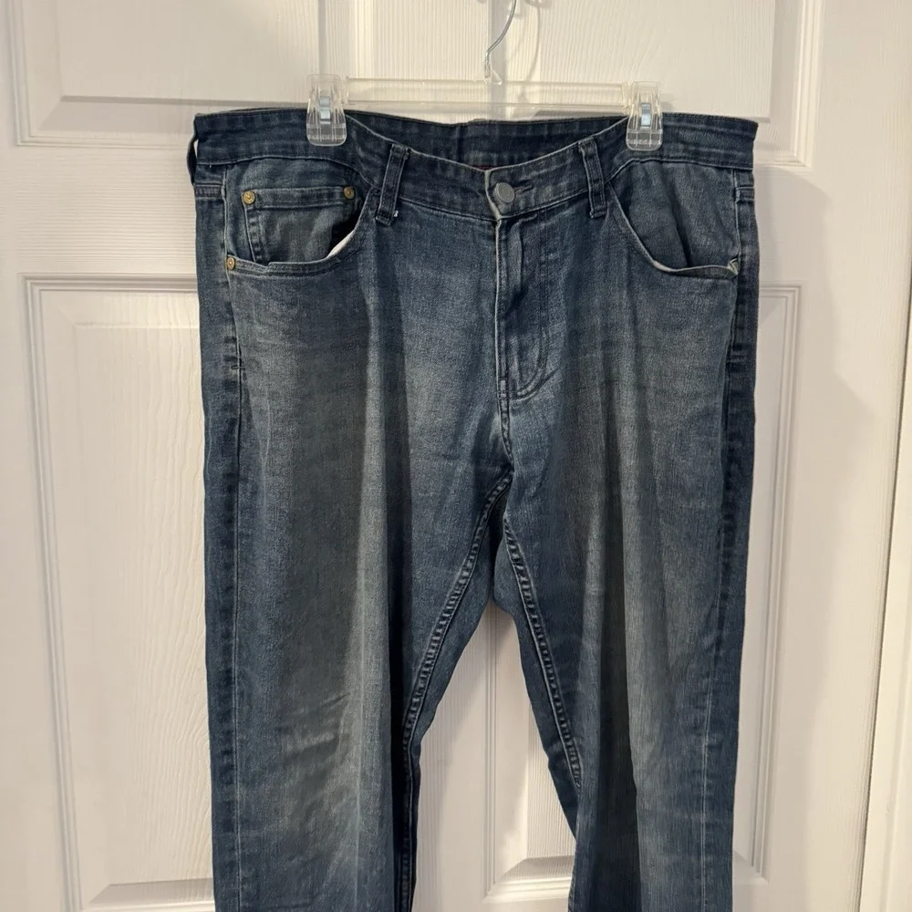 IZOD‎ Men's Comfort Stretch Straight Fit Jean 36x32 ( 38x31.5) Blue Denim Jeans